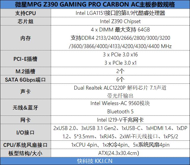 9代酷睿超频式微！微星MPG Z390 GAMING PRO CARBON AC暗黑板主板评测：内存超频时代到来
