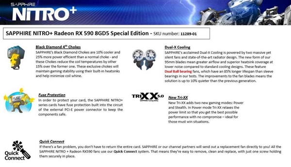 蓝宝石RX 590 Nitro+细节全曝光：双模式任意选