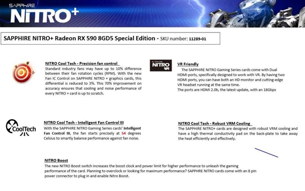 蓝宝石RX 590 Nitro+细节全曝光：双模式任意选