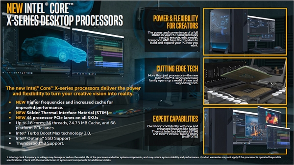 18核36线程领衔！Intel新一代发烧处理器开卖