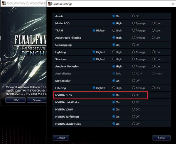 《最终幻想15》升级DLSS：RTX 2080实测提升38％