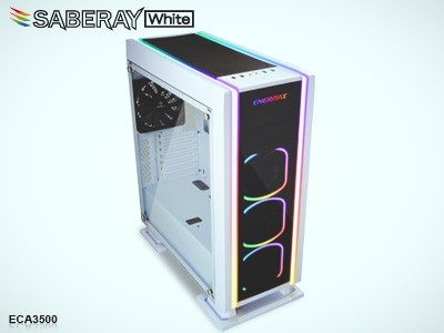 ENERMAX推出全新RGB机箱SABREAY White：搭载3个方形风扇