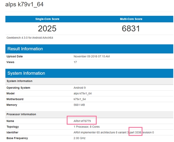 Helio X40？联发科MT6779芯片现身跑分：或是8核A75架构
