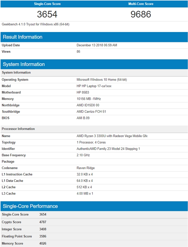 AMD锐龙3000U系列APU五款齐曝光：基本断定12nm