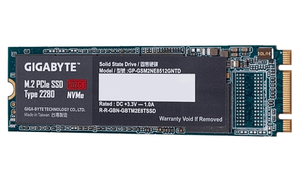 技嘉首次发布M.2 SSD：读取速度可达1.55GB/s