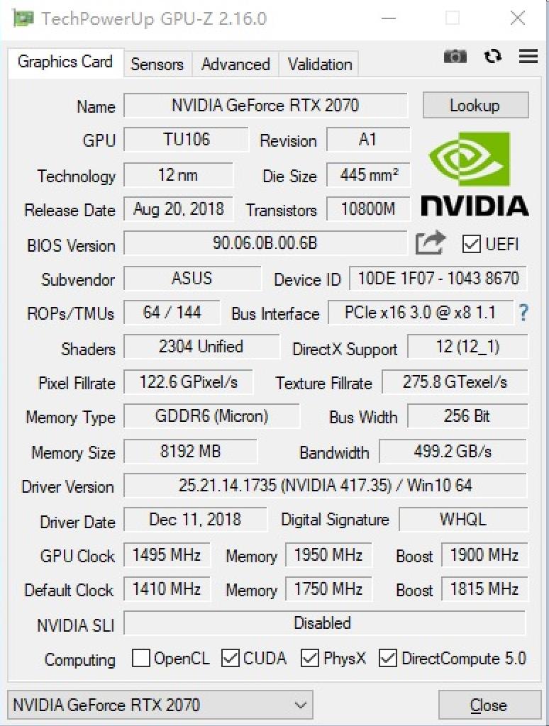 体验顶级非公！华硕ROG STRIX GeForce RTX2070 O8G GAMING评测