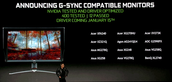 NVIDIA即日起对Freesync显示器解锁支持G-Sync：华硕五款在列
