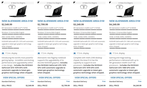 戴尔Alienware Area-51m：i9-9900K＋RTX2080还要啥台机？