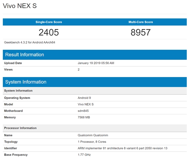 三星Exynos 9820现身跑分网站:多核成绩甚至不及骁龙845