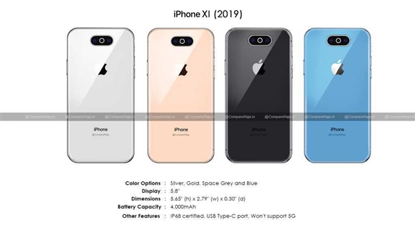 iPhone 11设计效果图曝光：配备横向三镜头