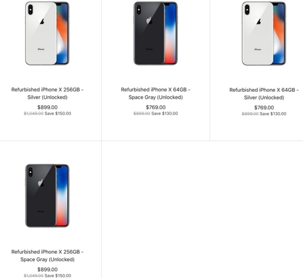 iPhone X官翻版上架美国官网：5200元起