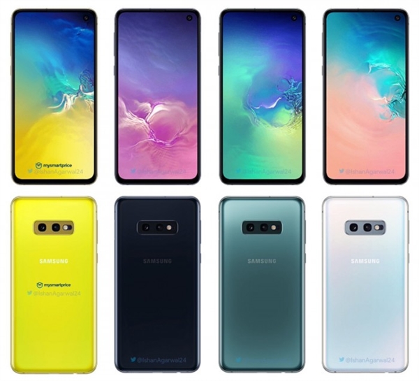 三星S10全家族外形、配色出炉：推S10E对抗iPhone XR