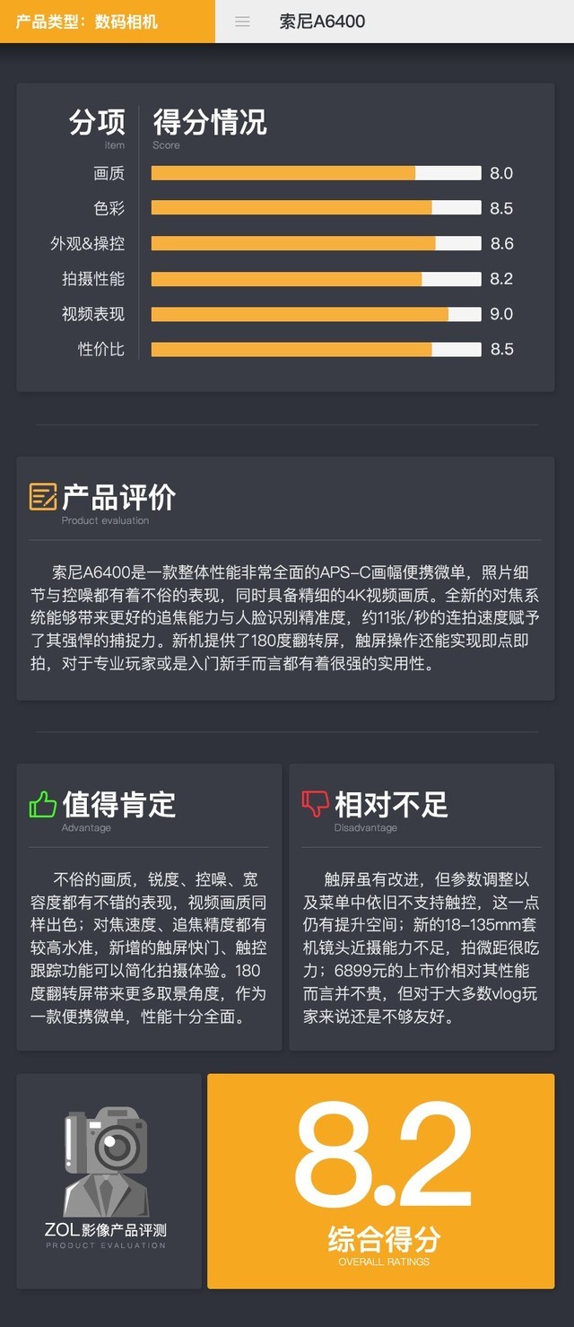 升级的不只是翻转屏 索尼微单A6400评测 