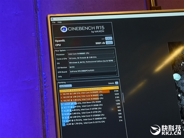 18核心36线程i9-9980XE飙上5.1GHz!跑分逆天