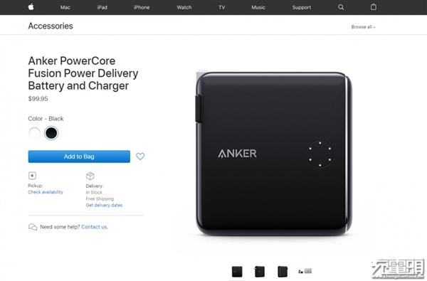 ANKER PowerCore Fusion PD上架<a href='https://www.apple.com/cn/' target='_blank'><u>苹果</u></a>官方商城 内置氮化镓