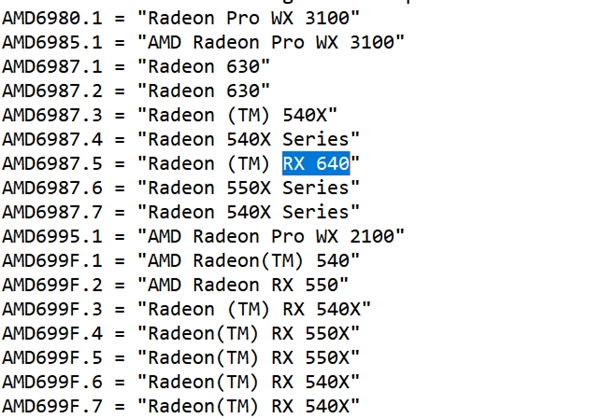 AMD RX 640显卡首曝：RX 550马甲套马甲