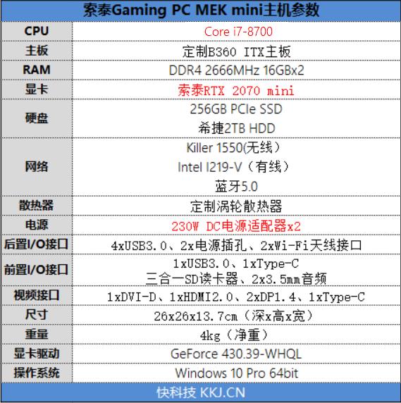 最迷你的高性能主机！索泰Gaming PC MEK mini主机评测：散热堪比台式