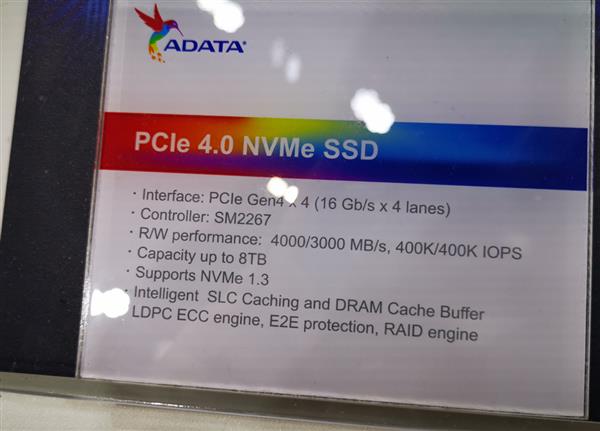 威刚推第二种不同的PCIe 4.0硬盘 8TB容量