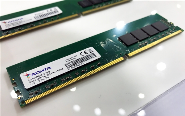 威刚亮出单条32GB DDR4内存：美光16Gb颗粒