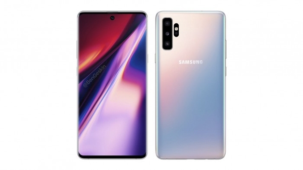 三星Galaxy Note 10外形渲染图：打孔屏加持