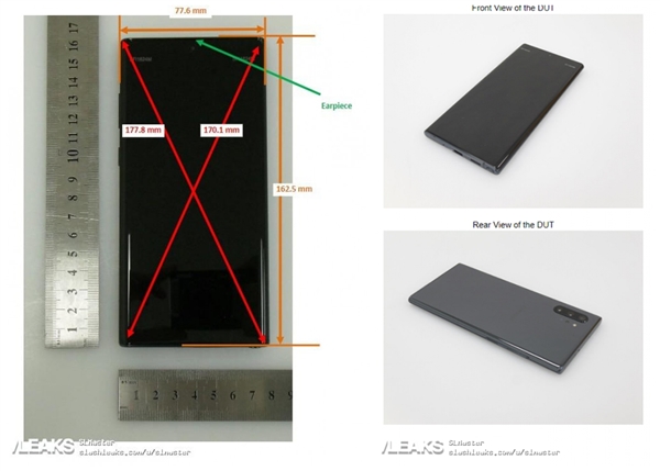 <a href='https://www.samsung.com/cn/' target='_blank'><u>三星</u></a>Note 10真机入网照公布：外形确认