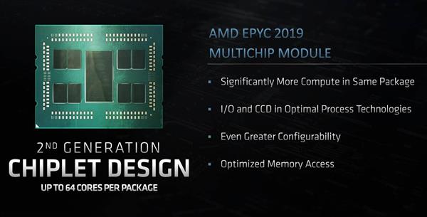 AMD预告即将推出7nm EPYC处理器：64核128线程 性能提升100%