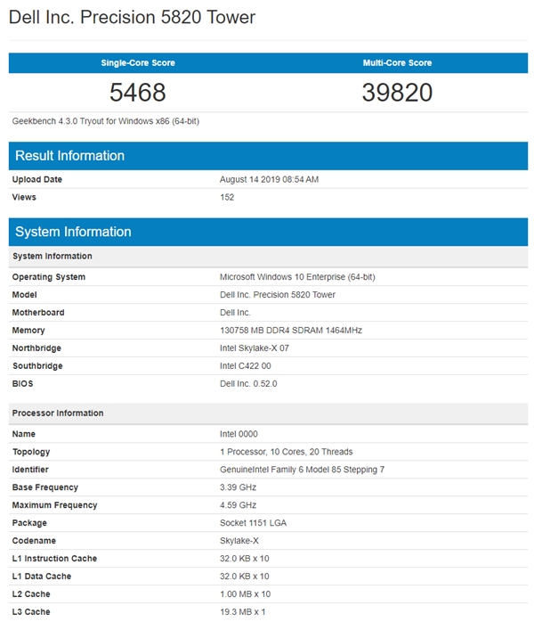 Intel新一代发烧级Cascade Lake-X现身：还是最多18核心？