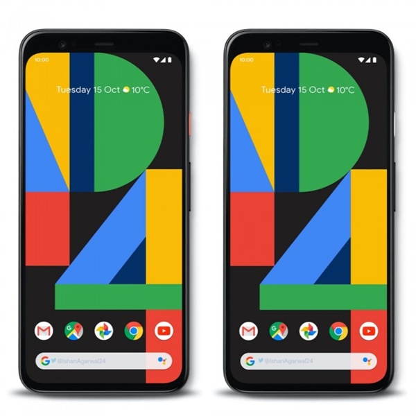 谷歌Pixel 4系列高清图曝光：刘海很宽、后置浴霸摄像头