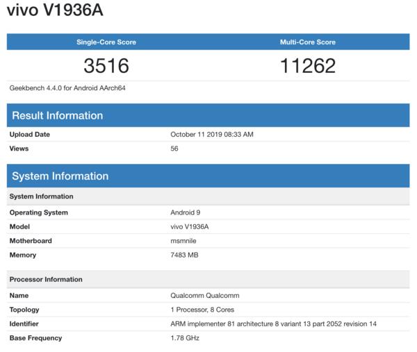 iQOO Neo二代跑分疑曝光 搭载骁龙855多核成绩过万