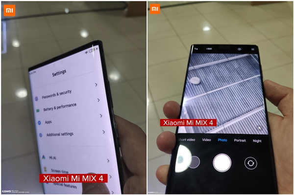 这是MIX 4？<a href='http://www.mi.com/' target='_blank'><u>小米</u></a>新机盗摄照曝光：搭载MIUI 11、曲面非异形屏