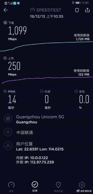 联通电信开通国内首个5G SA共建共享商用站点：速率喜人