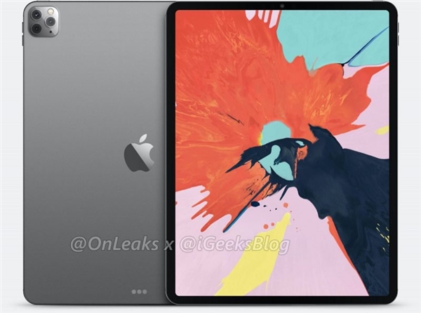新一代iPad Pro外形渲染图曝光：后置三摄！