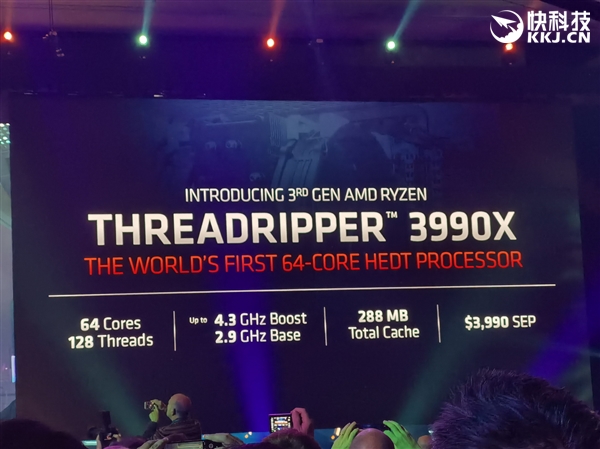 AMD正式发布线程撕裂者3990X：64核心128线程、3990美元