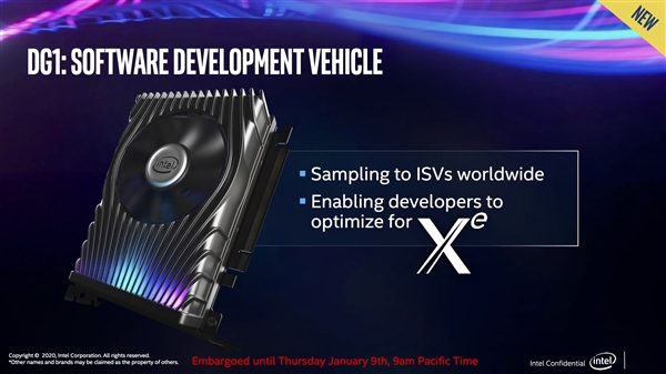 Intel Xe独立显卡首秀：小巧可爱的开发卡