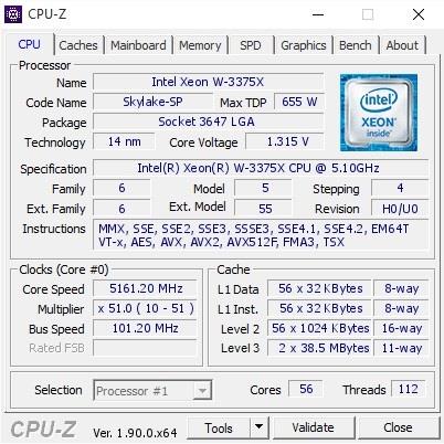 闲鱼偷跑Intel至强W-3375X：56核5.1GHz 655W TDP