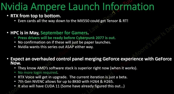 NVIDIA RTX 3080 Ti无死角曝光：游戏性能较2080 Ti提升70%、功耗不变