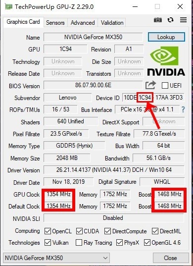 别被JS坑 MX350满血/残血差距明显：教你快速判别