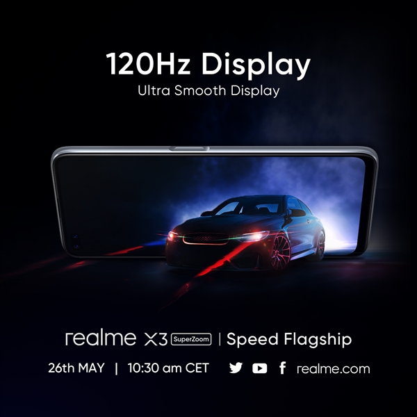 realme X3超级变焦版最新爆料：120Hz+60倍潜望变焦！