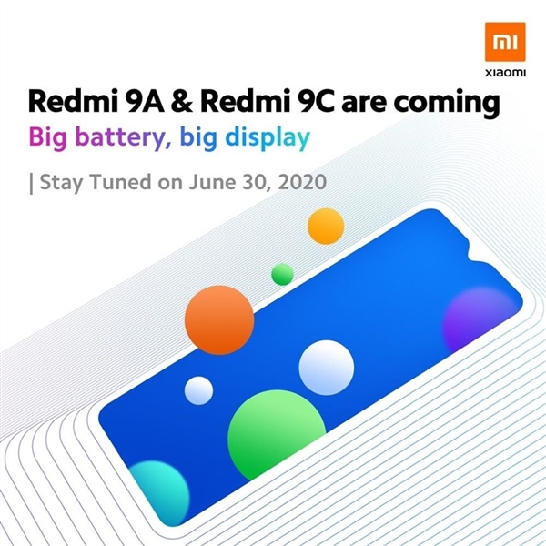 Redmi 9A、Redmi 9C官宣：大电池、大屏幕