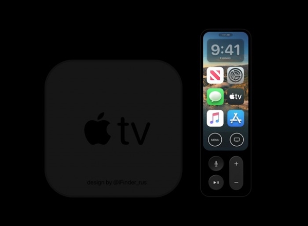 搭载A12X：苹果Apple TV 6概念图流出 遥控器带有显示屏