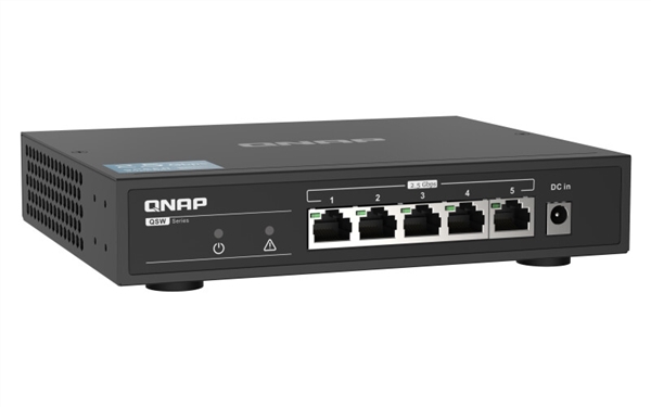 QNAP发布旗下首款2.5千兆交换机：五口清一色