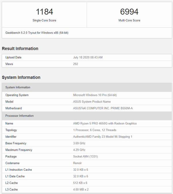 AMD 7nm 4/6/8核心锐龙APU集体跑分：小小的惊喜