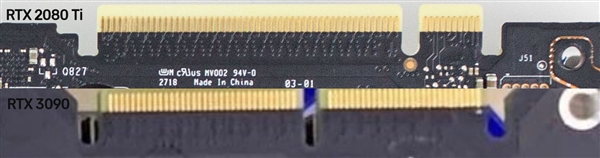 RTX 3090 PCB板泄露：3x8pin供电、NVLink金手指变样了