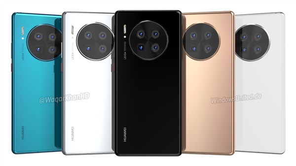 <a href='https://www.huawei.com/cn/?ic_medium=direct&ic_source=surlen' target='_blank'><u>华为</u></a>Mate40 Pro多色高清渲染图曝光：屏占比提升、奥利奥四摄