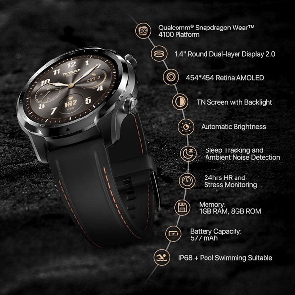 TicWatch Pro 3发布：首发骁龙4100 双屏设计