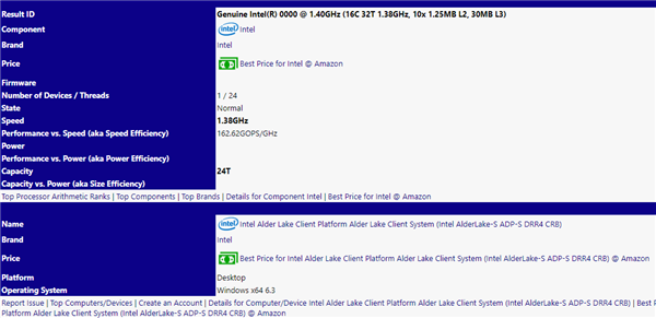 Intel 12代酷睿出现了！16核心32线程、未见DDR5