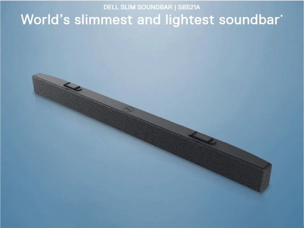 戴尔发布最轻薄条形音箱 磁力吸附即可安装
