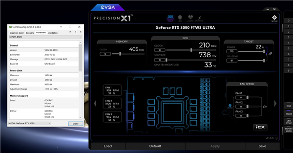 恐怖的500W EVGA RTX 3090解锁限制：电源别低于850W