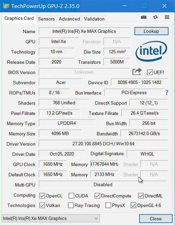 Intel Iris Xe MAX独立显卡首测：竟然干掉MX450！