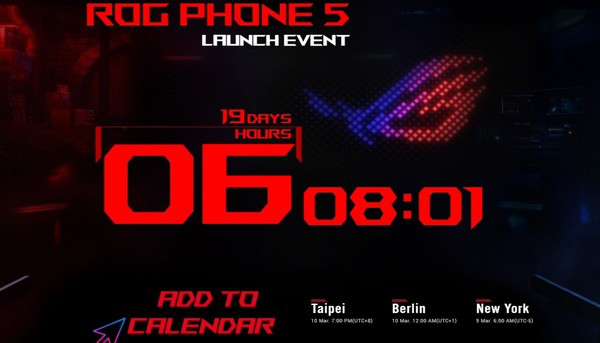 腾讯ROG游戏手机5发布时间曝光：3月10日见